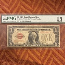 1928 $1 United States Note Legal Tender Fr#1500 PMG 15 Choice Fine PPQ picture