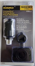 New Marinco 12/24/36v 2 Wire ConnectPro Trolling Motor Plug & Receptacle Free SH picture