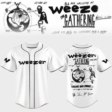 Weezer The Gathering World Wide Signature Baseball Jersey picture