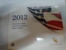 2012 United States Mint Annual Uncirculated Dollar Coin Set W/ASE W MINT In OGP picture