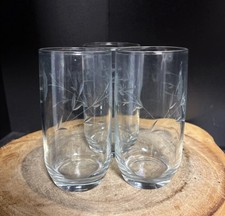 (3) Vintage Princess House etched floral tumblers picture