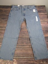 Denizen Levis 285 Relaxed Straight Fit Flex Mens Jeans Light Wash 42x32 NWT picture