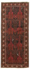 Vintage Traditional Hand-Knotted Area Rug 3'11