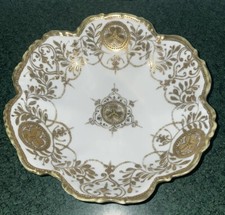 Antique C.1891 Maple Leaf Nippon Bowl Heavy Gold Colorful Eye Catching Stunning picture