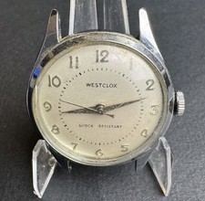 VINTAGE WESTCLOX WRIST WATCH MOVEMENT, CAL. W4, NOT Working 32mm picture