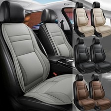 Car Front Seat Cover Cushion Chair Lumbar Back Support Waist Breathable Leather picture