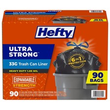 Hefty Ultra Strong Drawstring Trash Bags, Unscented 33 gal., 90 ct. picture