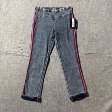 MNY Marc New York Performance Leggings Sz Small NWT Gray With Stripes Stretch  picture
