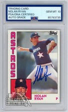Nolan Ryan 1984 Topps Autograph Card #470 PSA/DNA 10 picture