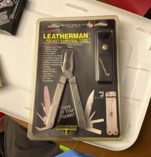Leatherman Pocket Survival Tool PST 8-Tool Multi-Tool w/ Sheath, SS 4