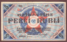 Latvia  RIGA  5 Rublis 1919 picture