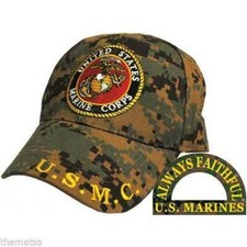 U.S Military Marine Corps EGA Embroidered USMC Licensed CAMO Baseball Hat Cap picture