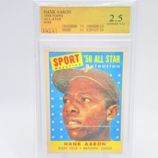 1958 Topps - Sport Magazine '58 All Star Selection Hank Aaron #488 Good-VG 2.5 picture