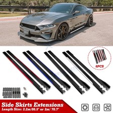 For Ford Mustang Fiesta 2.2m/2m Carbon Fiber Style Side Skirt Extension Splitter picture