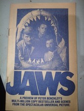 Rare 1974 Jaws Original Movie Preview Booklet Peter Benchley Great Condition picture