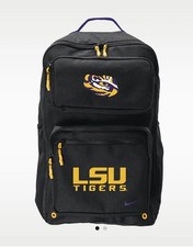 Nike Utility Heat LSU Tigers Team Issued Black Backpack  picture