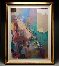 WEILIANG ZHAO Original Vintage Signed Full Figure Female Portrait Giclee Print picture
