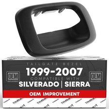 Tailgate Handle Bezel w/ Metal Clip for Chevrolet Silverado; GMC Sierra - Imp... picture