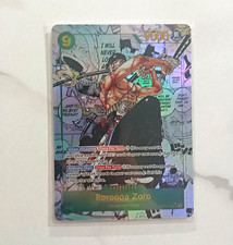 ​CUSTOM ONE PIECE TCG Roronoa Zoro Foil Alternate Art Anime Fan Art Card picture