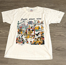 Vtg 90s Juste Pour Rire Disney Parody Bootleg Shirt  Montreal Comedy Festival picture