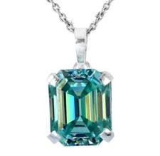 RARE 13.30 Ct Blue Treated Diamond Solitaire Pendant, Amazing Shine & Luster picture