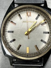 Accutron, M7 1967 Stainless Steel 14Kt. Gold Bezel Vintage 214, pre-owned, good picture