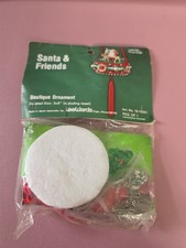 S9-RARE LEE WARDS VINTAGE BEADED ORNAMENT KIT - Santa & Friends picture