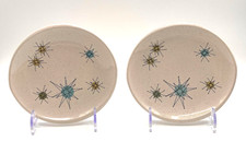 Vintage Franciscan Starburst Bread Butter Plates Set of 2 MCM Atomic USA picture