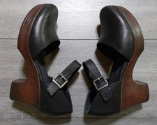 B.O.C. Big On Comfort Sandals Womens Size 9M Black Gia Platform Block  Heel Clog picture