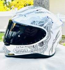 Shoei RF-1200 Duchess Full Face Helmet/Dark & Clear Visor/Skull Candy/Size Small picture