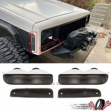 4PC Combo Smoke Front Corner + Bumper Signal Lights For 97-01 Jeep Cherokee XJ picture