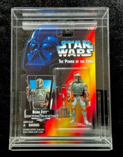 MINT Star Wars Potf Boba Fett Super Rare Error Missing Chest Emblem AFA Ready picture