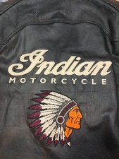 Indian Motorcycle Vintage Leather Jacket - Distressed Brown - 100% Genuine picture