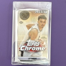 2023-24 Topps Chrome Basketball ONE HOBBY PACK (2 AUTO per box ) 1 PACK WEMBY RC picture