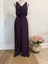 NWOT Maurice’s, Women’s Blue & Red Stripe Stretchy Jumpsuit Size XXLarge picture
