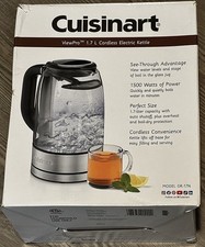 Cuisinart ViewPro Cordless Electric Kettle, 1.7L Capacity, Silver- Brand New picture