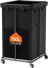 150L Large Laundry Basket with Wheels, Rolling Laundry Hamper with Removable picture