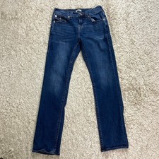 True Religion Ricky SN Flap Jeans Mens Size 28x30 Blue Denim Straight picture