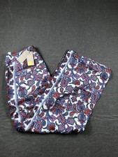 Boden Dress Pants Womens 10R Multicolor Paisley Linen Wide Leg Casual NWT R0131 picture