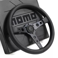 NEW MOMO Prototipo P5 Black Edition 350mm Steering Wheel Leathe picture
