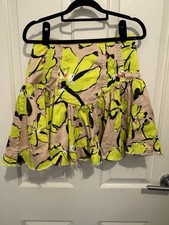 Aje Pelicano Citrus Shirt Size 10 Mini Multicoloured Zip Designer Viscose picture