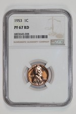 1953 PROOF LINCOLN WHEAT CENT NGC PR67 RD picture