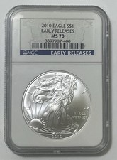 2010 American Silver Eagle NGC MS 70 Early Releases picture
