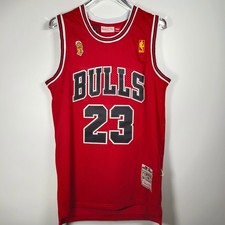 Michael Jordan #23 Embroidered Jersey – Vintage Red (Sizes S–2XL) picture