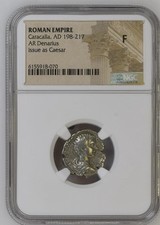 NGC F - FINE Denarius of Caracalla AD198-217 NGC Ancients Roman Silver - FINE picture
