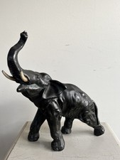 Antique Large Cast-Metal Elephant Sculpture 16 inch Heavy Cast-iron Metal   picture