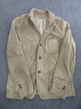 Meindl Sport Coat Mens 56 Beige Suede Leather 3 Button Casual Blazer Jacket picture
