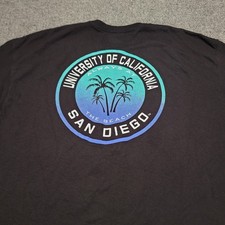 UCSD Tritons Shirt Mens 2XL XXL Black Blue 84 Collegiate Graphic Crewneck Pocket picture