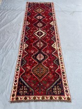 2.7 X 9 ft Antique Seven Medallion Natural Vegetable Dye Tribal Runner picture