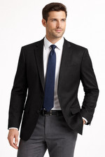 Stafford COOLMAX Men’s Black Suit Jacket Slim Fit Stretch Blazer NWT. picture